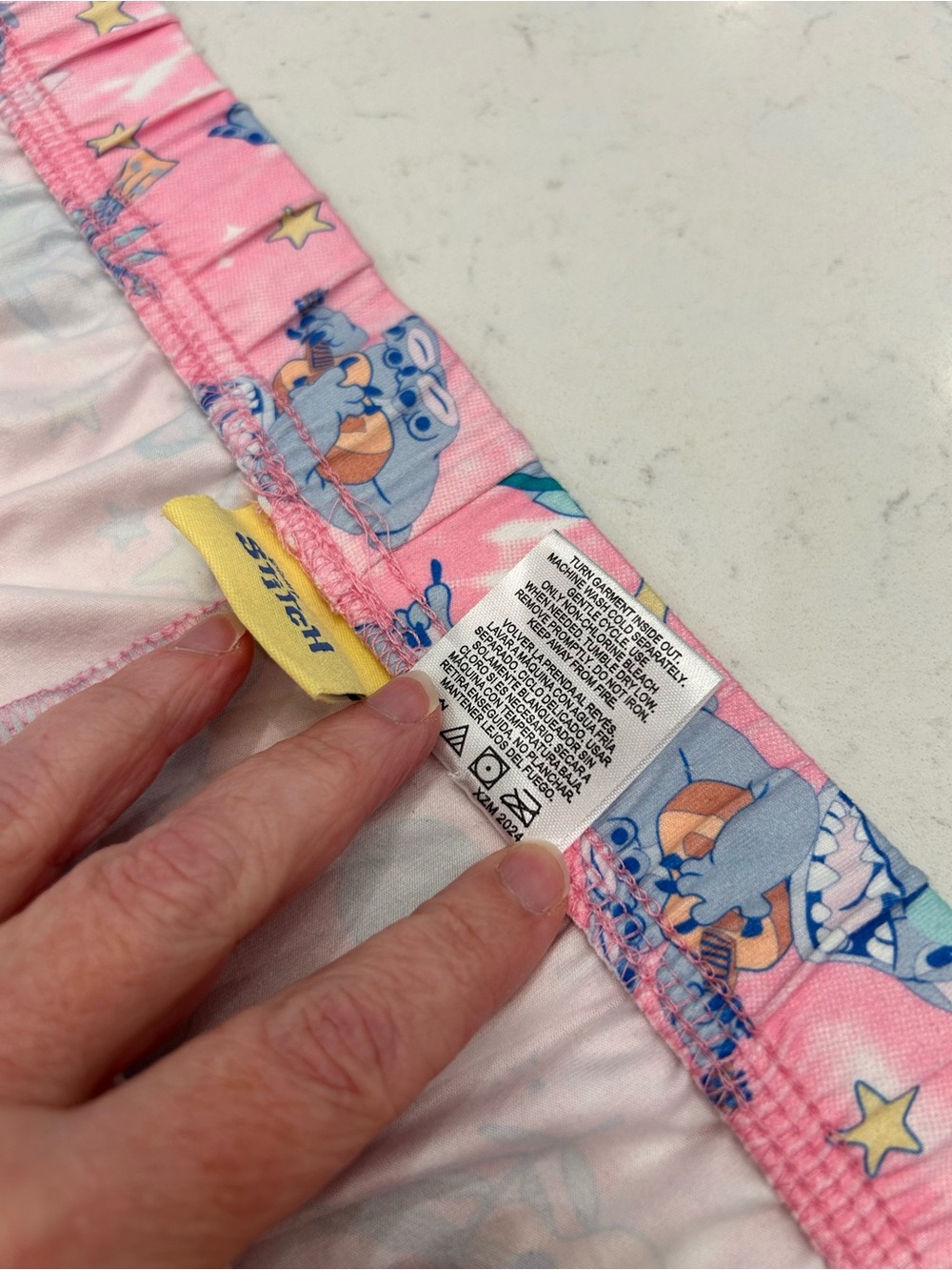 Disney Pink Stitch Print Women's Sleep Shorts - Picture 4 of 7